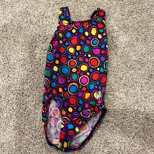 CM racer back leotard gymnastics dance . Snowflake designs